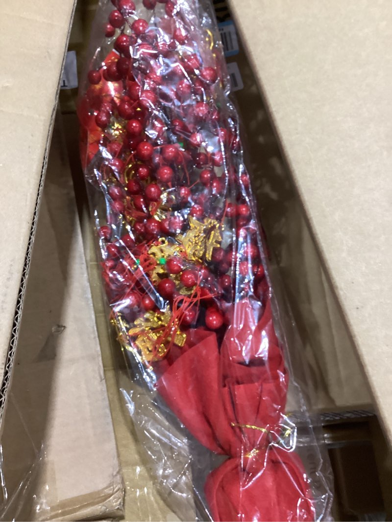 Condition photo showing Good Condition for chinese new year artificial money fortune tree 19.7 inch, 2026 spring festival wealth tree with coins ingots fu knot for asian japanese vietnamese horse lunar new year decorations