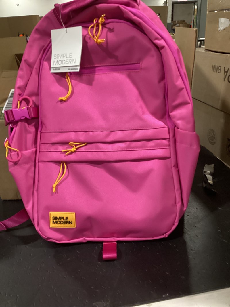 Condition photo showing New/Like New for simple modern ellis backpack for school | medium 20l elementary middle and high school bookbag for kids and teens | girls and boys | raspberry vibes medium | 20 liter -raspberry vibes