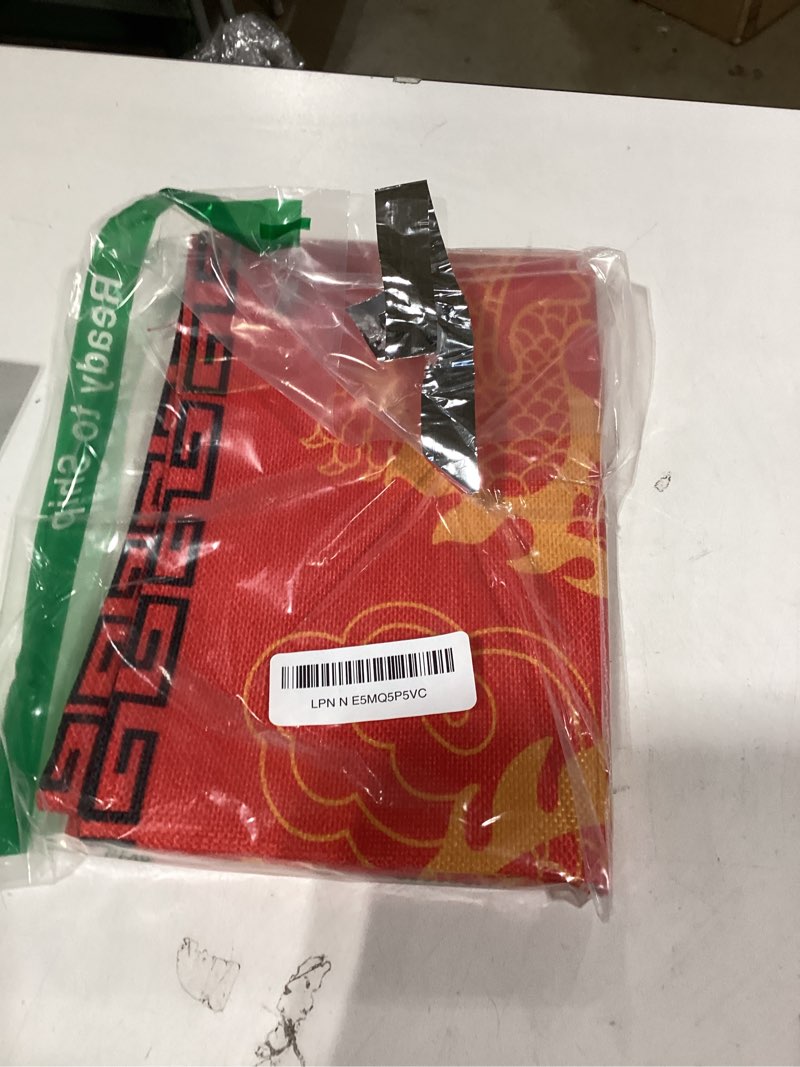 Condition photo showing New/Like New for dragon tablecloth asian table runner - 6ft x 12.99" red chinese table cover for spring festival party, kitchen, new year decoration