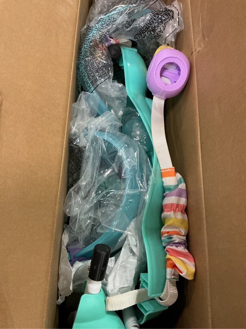 Condition photo showing As Is for Bright Starts Disney The Little Mermaid Sea of Activities Baby Activity Jumper with Interactive Toys, Lights & Music with Disney Princess Ariel, 6-12 Months (Blue)