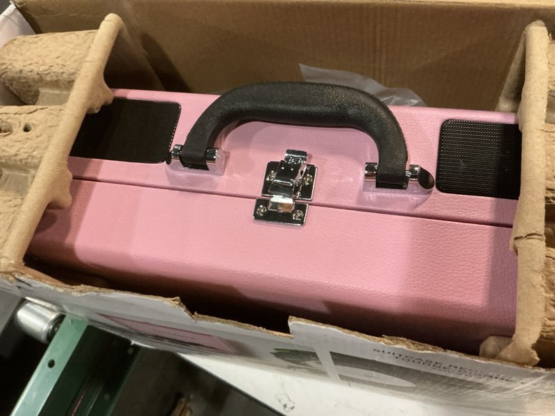 Condition photo showing Good Condition for Victrola Journey II (2025 Model) – Bluetooth Suitcase Record Player – Built-in Stereo Speakers with Enhanced Bass, 3-Speed Turntable, Bluetooth Input and Output, RCA & Headphone Outputs (Pink)