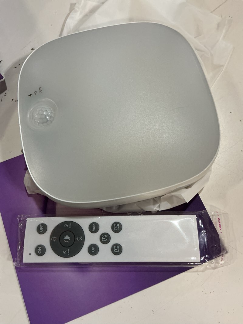 Condition photo showing Good Condition for fulen shower lights ip65 waterproof, motion sensor ceiling light, rechargeable closet light with 10000mah battery, led shower lamp for bathroom, cordless ceiling lamp with rgb colors, remote control white 1 pack