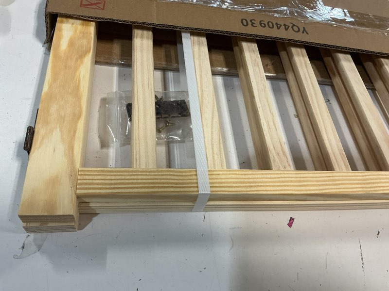 Condition photo showing Good Condition for yocan paint-free wood freestanding pet gate for dogs,wooden dog gates for doorways, stairs,the house, dog fences indoor puppy gate-2 panel h:23” ?2 panels?23.6"h