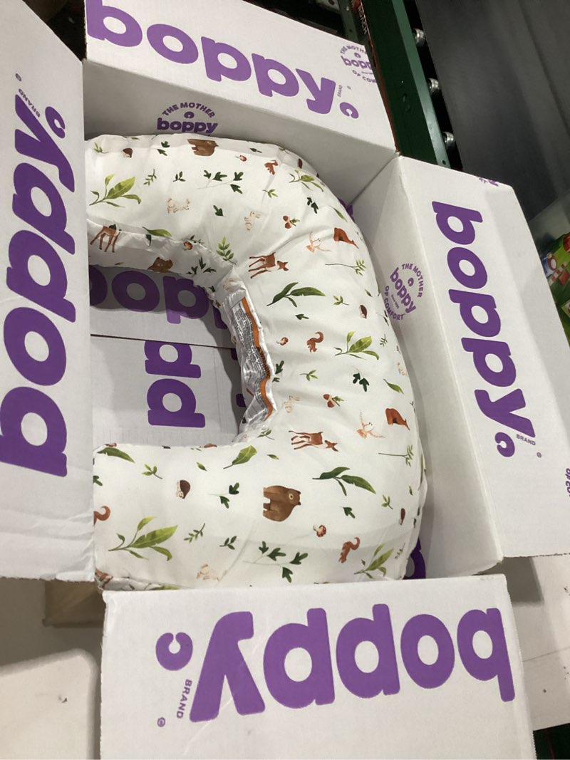 Condition photo showing New/Like New for Boppy Nursing Pillow - Firm, Ergonomic U-Shaped Bottle and Breastfeeding Pillow with High Lift for Comfort and Support, Spacious Surface - Neutral Plants and Animals New Nursing Pillow Neutral Plants and Animals