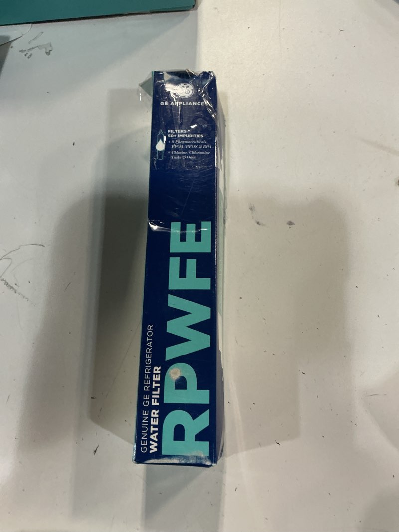 Condition photo showing New/Like New for GE RPWFE™ Refrigerator Water Filter, Genuine Replacement Filter, Certified to Reduce Lead, Microplastics, PFOA/PFOS, and 50+ Other Impurities, Compatible with GE Appliances Brands, Pack of 1