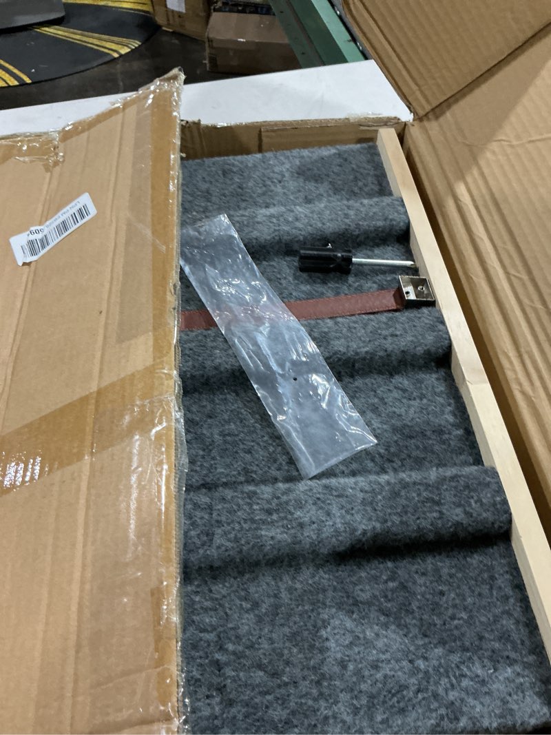 Condition photo showing As Is for Clikuutory 2025 Upgraded Dog Ramp for Couch, 39.4" Foldable Small Dog Ramp for Bed, 4 Adjustable Height from 13" to 22", Portable Stable Pet Steps with Anti-Slip Carpet for Low Bed Couch Stairs, Wood 39.37"L x 14.96"W x 22.05"H