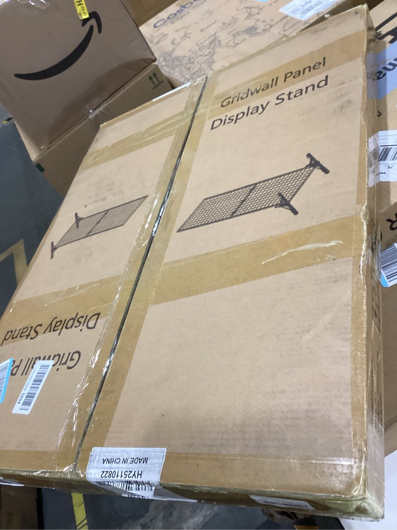 Condition photo showing Good Condition for deyegelea 1-pack foldable grid wall panels, heavy duty double sided display rack with t-base floor s