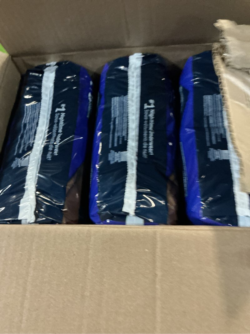 Condition photo showing New/Like New for goodnites boys' nighttime bedwetting underwear, size large (68-95 lbs), 75 ct (3 packs of 25), packaging may vary
