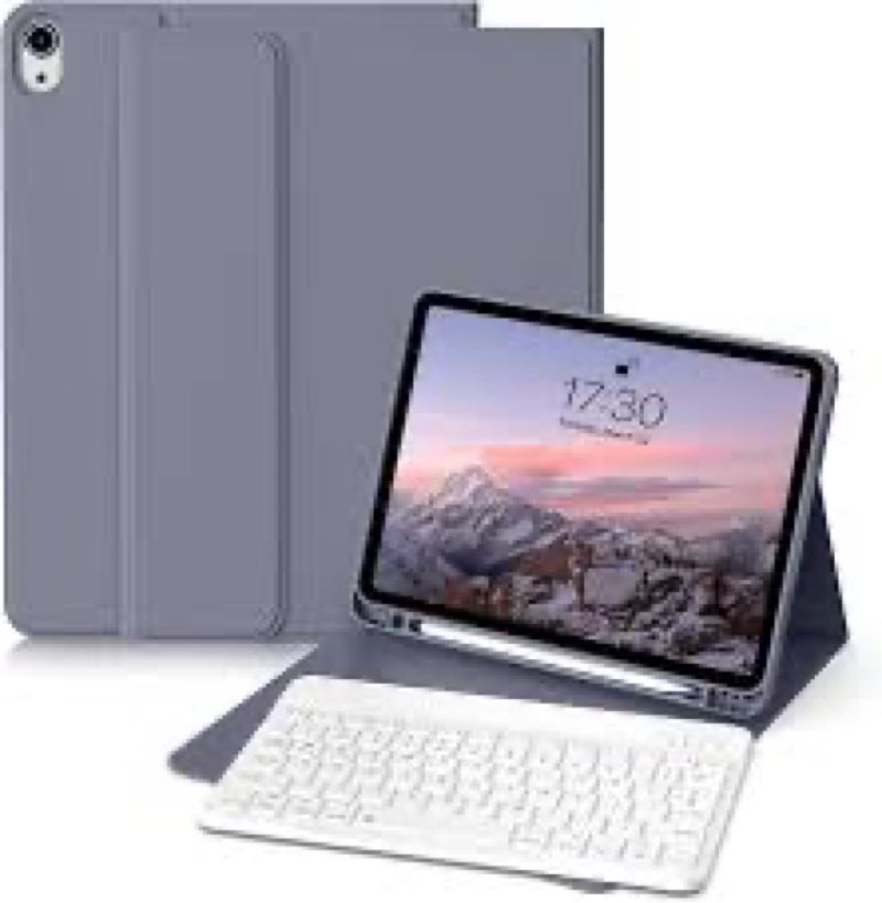 KVTVOU Keyboard Case for iPad (A16) 11th/10th Generation (11/10.9 Inch, 2025/2022)- 7 Colors Backlit