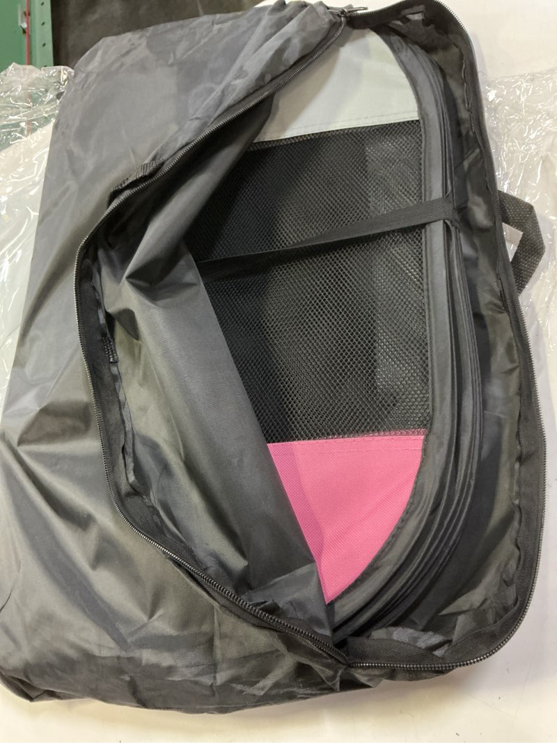 Condition photo showing New/Like New for playpen for small dogs cats crate: puppy play pen indoor outdoor foldable potable exercise cage pop up kennel for guinea pig rabbits hamster travel with carrying case & food bowl (pink, m, 1) pink 1 m