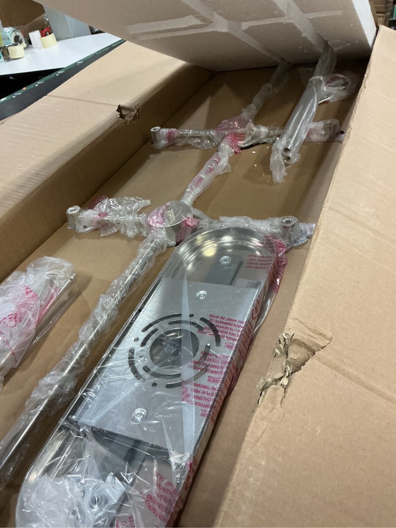 Condition photo showing Good Condition for ML Lighting 16506-PN Adorra 48" Wide 6-Light Chandelier - Polished Nickel Polished Nickel (6-Light) 48-Inch