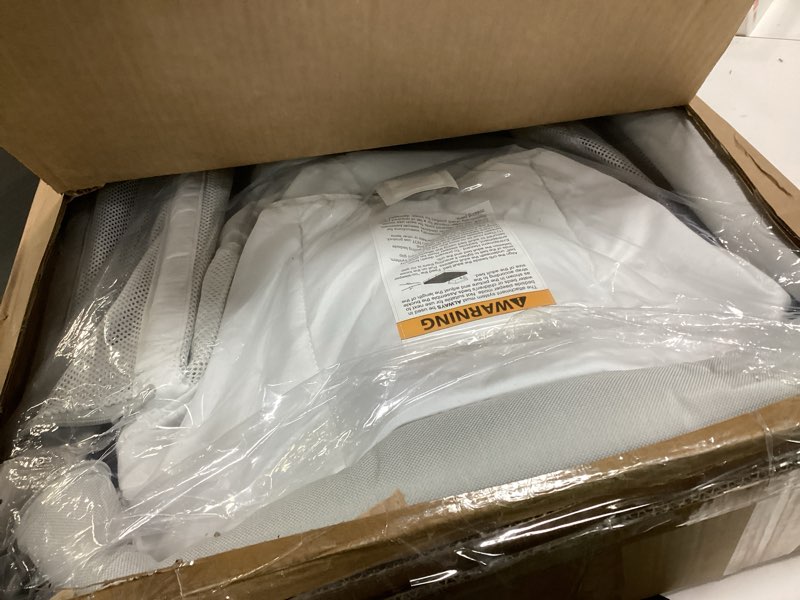 Condition photo showing Good Condition for 3-in-1 Baby Bassinet, Rocking Bassinet, Bedside Bassinet for Baby, Stable and Secure Bassinet Bedside Sleeper for Newborn & Infant, 6 Height Adjustable with Wheels, Mattress & Breathable Mesh Light Grey