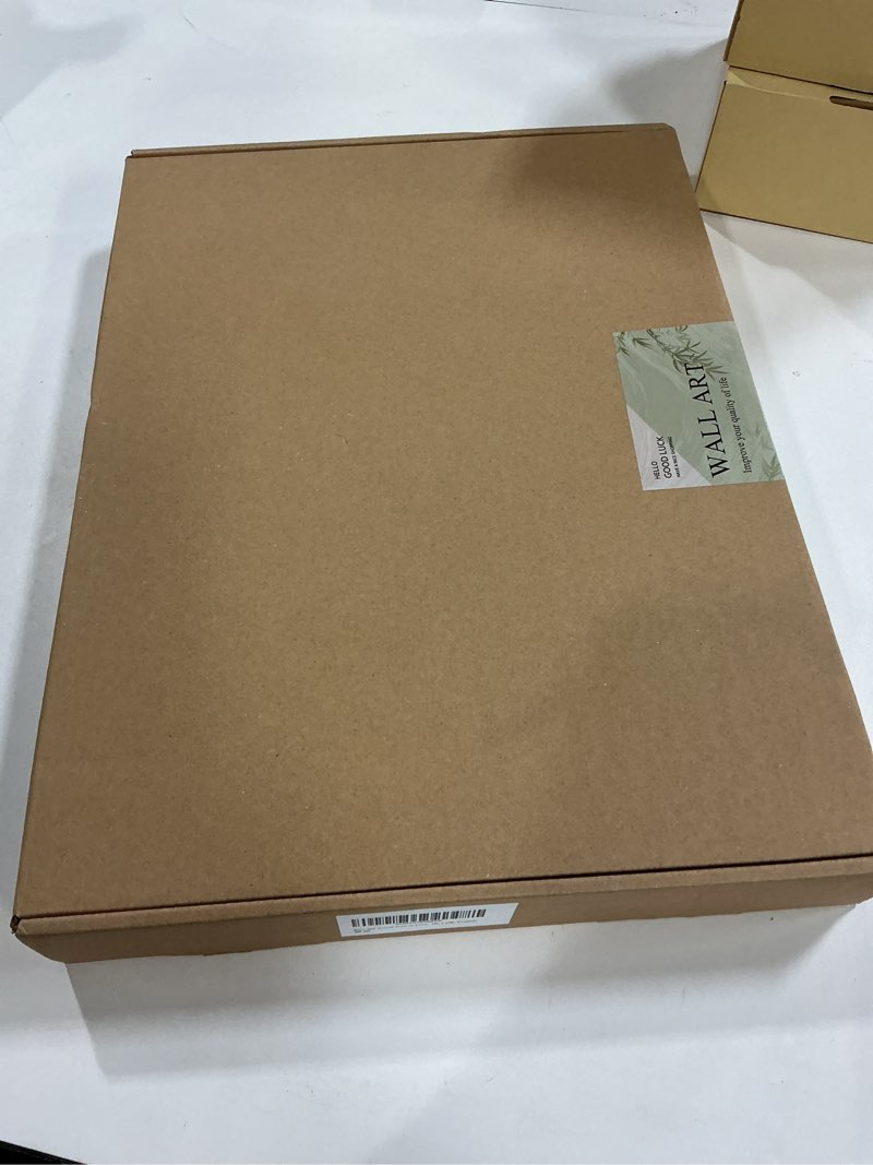 Condition photo showing New/Like New for SEHSUVC Tree of Life Wall Art Set of 3, Vintage Starry Sky Deer Canvas Wall Decor, Love Me, Nature, Lucky, Hope, Retro preppy Posters Prints for Bedroom Living Room Office Home Decor 16x12in Wood Framed