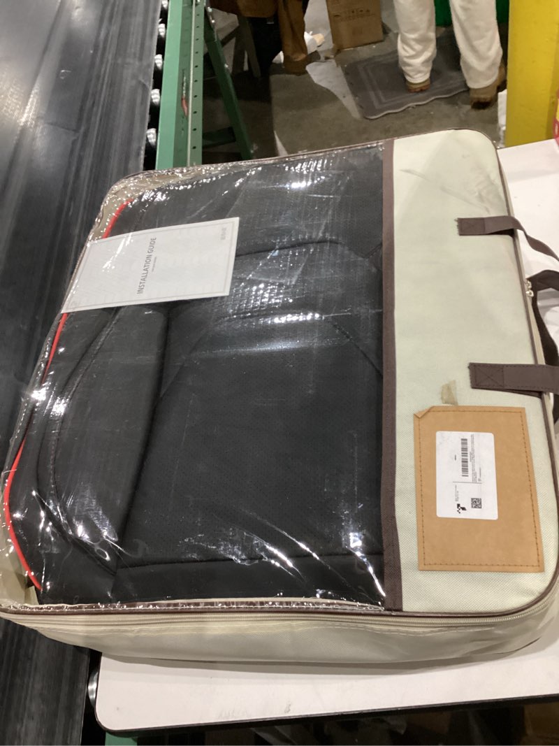 Condition photo showing New/Like New for FREESOO Car Seat Covers Full Set,Waterproof Automotive Seat Covers, Leather Cars Interior Covers, Seats Protection Universal fit Babies & Adult (Black Red) Black Red 5 Seaters Full Set