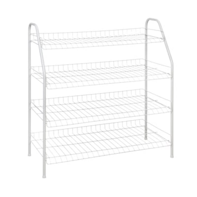 ClosetMaid 28-in H 4 Tier 12 pair White Metal Shoe rack
