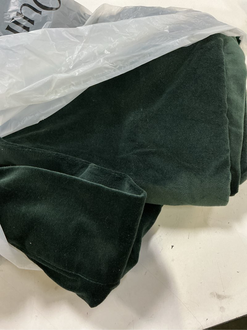 Condition photo showing Good Condition for cotton velvet room darkening curtain, 48x96, spruce