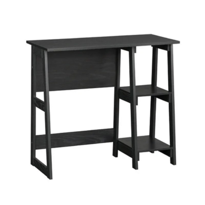 mainstays 444326 quick assembly desk, black finish
