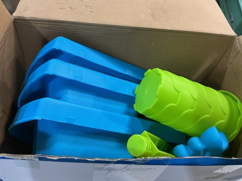Condition photo showing Good Condition for jukudahu water table for kids ages 3-4 3-5 4-6 4-8 with water pumb, outdoor sensory play table with beach toys accessories water waterfall for boys girls, birthday gifts for toddlers age 3 4 5 6 7 8 2-tier water table with pump