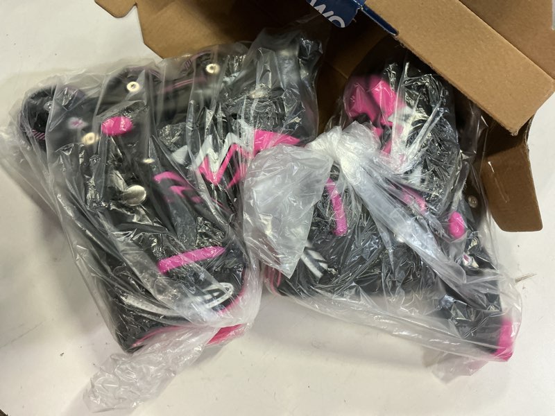 Condition photo showing New/Like New for tomshoo adjustable inline skates for kids outdoor roller skates with full light up wheels roller blades for girls and boys birthday gift pink small - little kid (10c-13c)