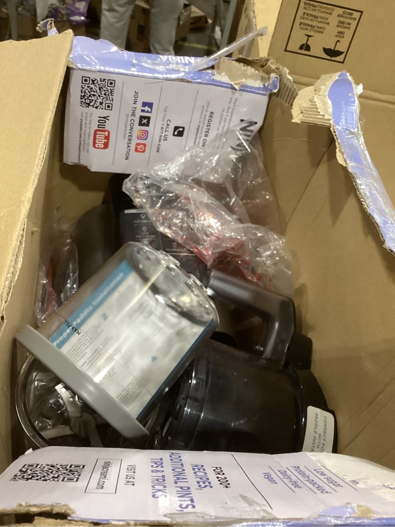 Condition photo showing As Is for Ninja NC301 CREAMi Ice Cream Maker, for Gelato, Mix-ins, Milkshakes, Sorbet, Smoothie Bowls & More, 7 One-Touch Programs, with (2) Pint Containers & Lids, Compact Size, Perfect for Kids, Silver