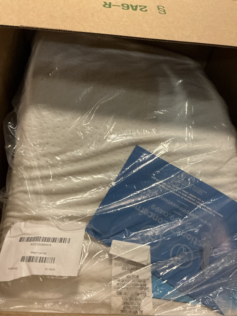 Condition photo showing Good Condition for Sleep Innovations Memory Foam Contour Pillow, Queen Size, Head, Neck, and Shoulder Alignment, Side and Back Sleepers, Medium Support Queen Contour Pillow