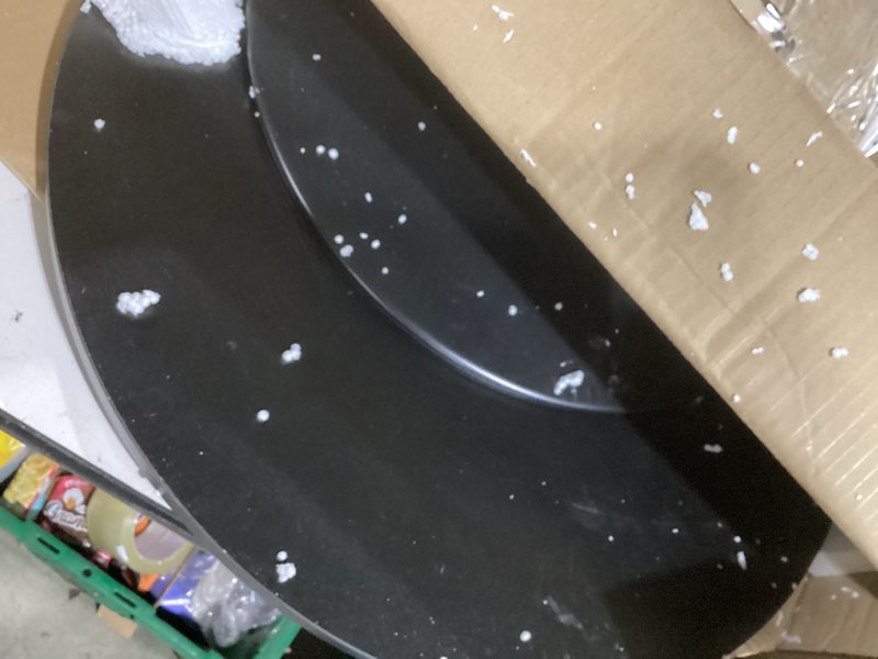 Condition photo showing Good Condition for HOOBRO Round Bar Table, 35" Tall Pub Table, with Non-Slip Base for Narrow Space, Bar Height Table for Kitchen, Easy to Assemble, Black BB57BT01 1 Black