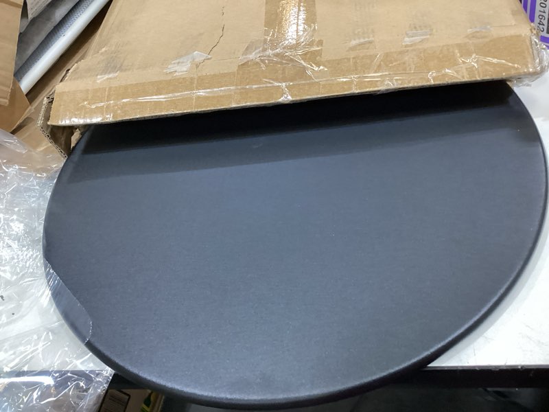 Condition photo showing Good Condition for outdoor side table, weather resistant patio small side table outdoor indoor round metal steel small table, waterproof end table for garden balcony yard, black black 15.76"x19.7"