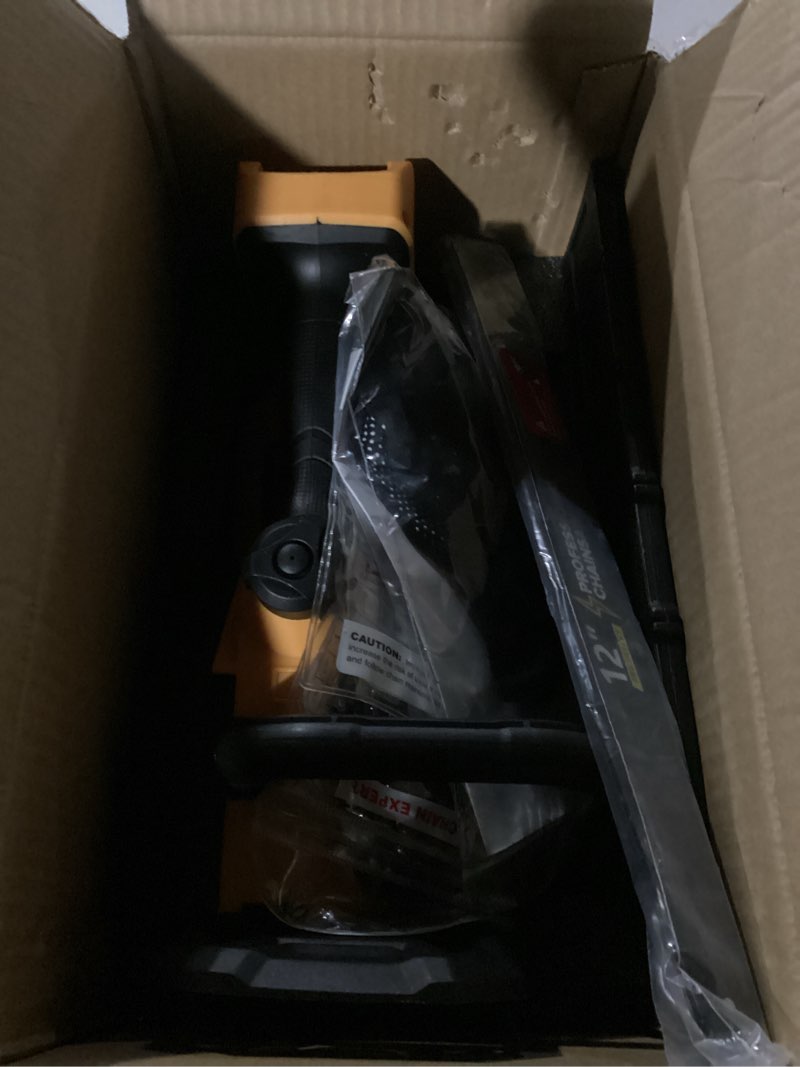 Condition photo showing New/Like New for Brushless Electric Chainsaw 12" Cordless Tool Only for Dewalt 20V/60V Battery with Auto Oiler & Security Lock, for Tree Saw Trimming and Branch Wood Cutting (Tool Only) for DeWalt 20v Battery