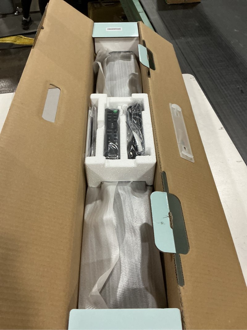 Condition photo showing As Is for Sony S100F 2.0ch Soundbar with Bass Reflex Speaker, Integrated Tweeter and Bluetooth, (HTS100F), easy setup, compact, home office use with clear sound black