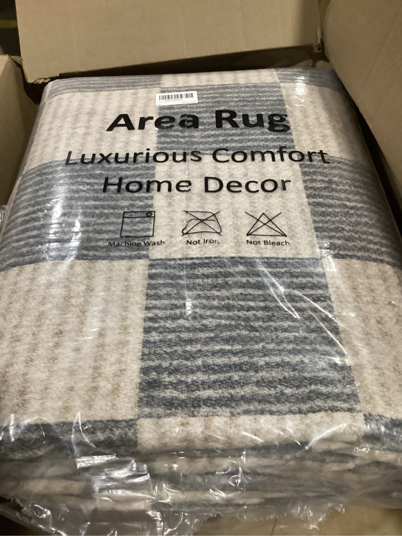 Condition photo showing New/Like New for (similar) livebox 8x10 modern area rugs for living room, abstract non-slip washable rugs, minimalist wave striped neutral boys girl nursery area rug for bedroom, carpet for playroom office(sage green,8'x10') 8' x 10' green
