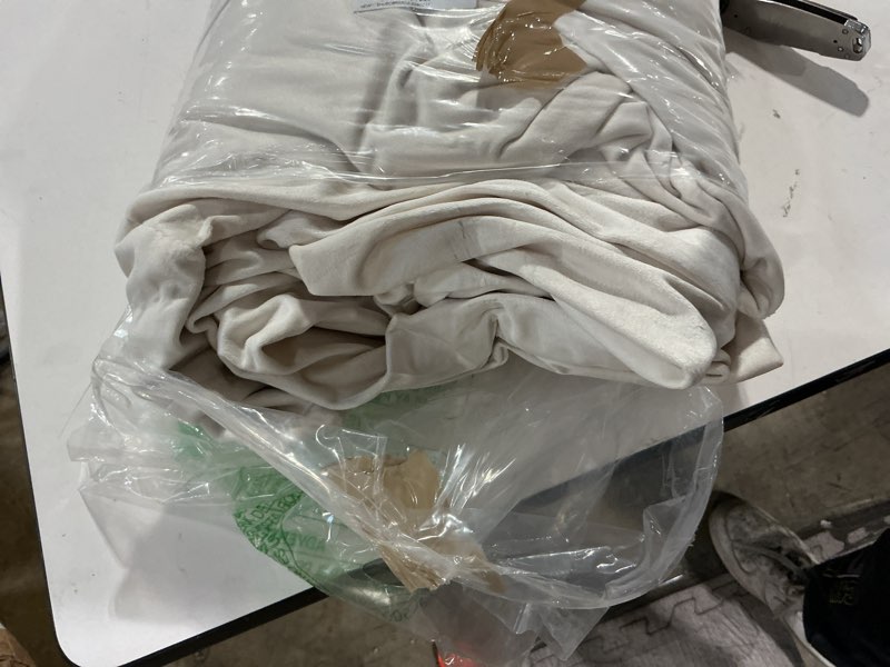Condition photo showing Good Condition for stangh ivory white velvet curtains - 90 inches long nursery bedroom window drapes privacy light dimming home decor for sliding door living room, w52 x l90, 2 panels 52"w x 90"l (pack of 2) white series - ivory
