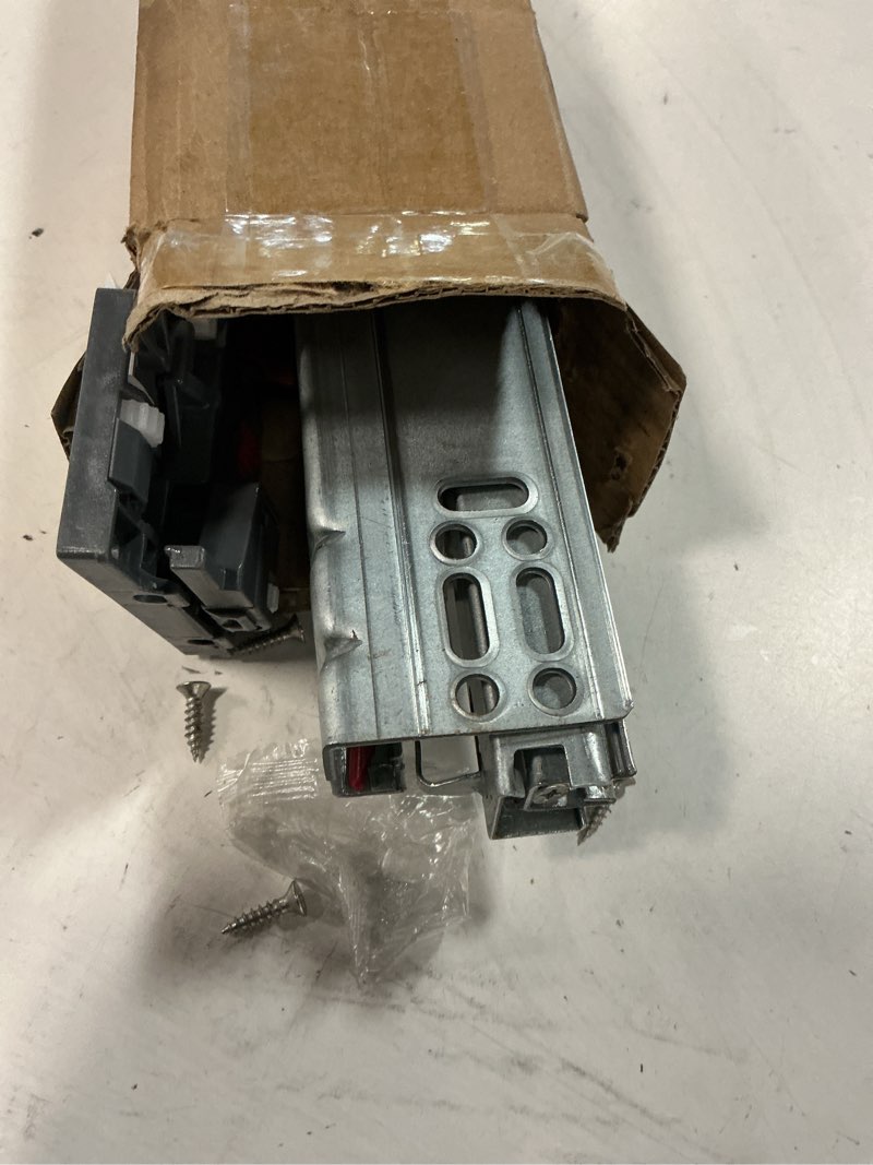 Condition photo showing As Is for 1 pair 22 inch (550mm) soft close undermount drawer slides,100lb load capacity full extension concealed bottom mount drawer glides rails with 3d locking device 1 22 inch