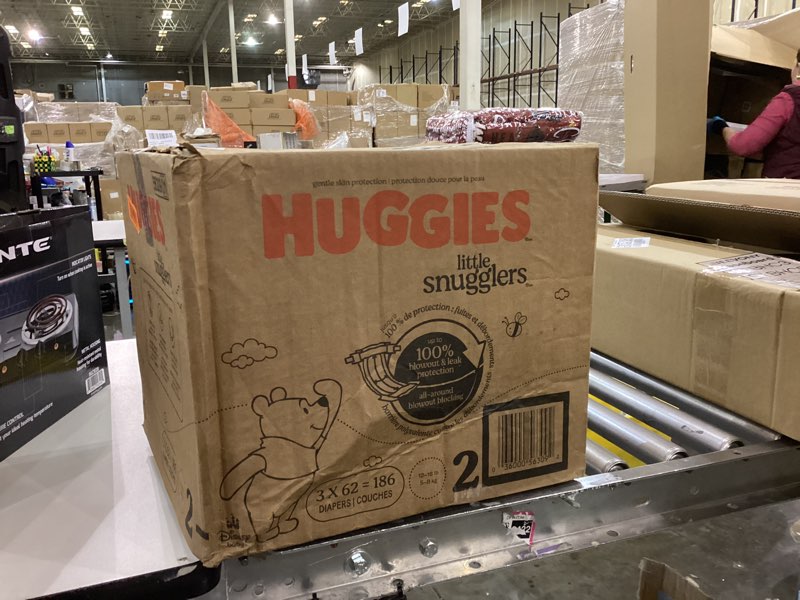 Condition photo showing New/Like New for Huggies Little Snugglers Diapers - Size 2 - 186ct