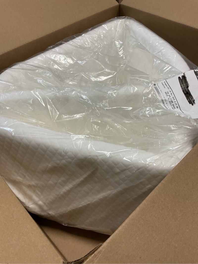 Condition photo showing Good Condition for Homemate King Size?76"x10"x6"? Bed Wedge Pillow for Headboard - Bed Gap Filler(0-8") - Triangle Bloster Pillow Wedge - White White King