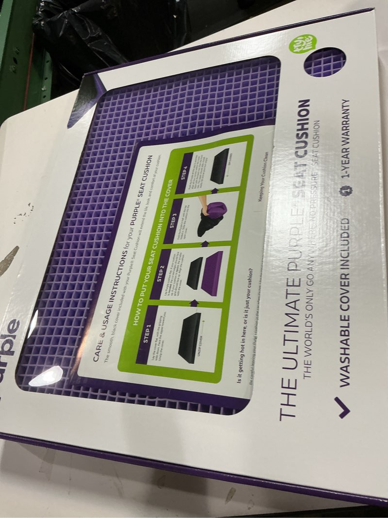Condition photo showing New/Like New for Purple Ultimate Seat Cushion | Pressure Reducing Grid Designed for Ultimate Comfort | Designed for Gaming | Made in The USA