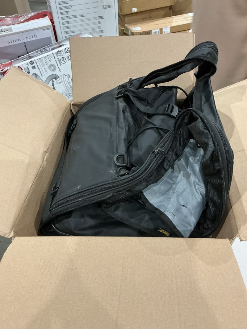 Condition photo showing As Is for rhinowalk motorcycle tail bag expandable motorcycle travel luggage 80l waterproof all weather/trunk/rack bag with sissy bar straps-black black black 60-80l
