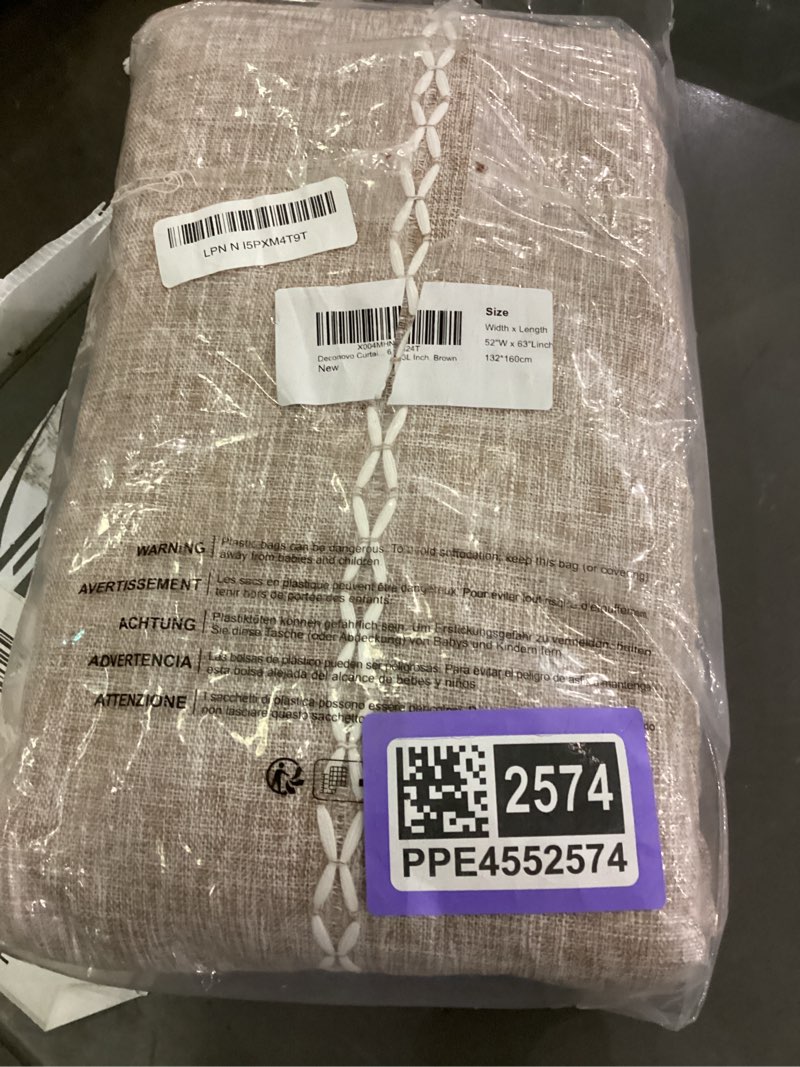 Condition photo showing Good Condition for Curtain 63 inch Brown