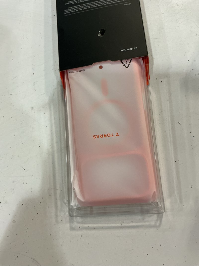 Condition photo showing Good Condition for torras magnetic shockproof for iphone 17 pro case, compatible with magsafe, military-grade drop protection, camera control, diy button, slim translucent phone case for iphone 17 pro, orange iphone 17 pro orange