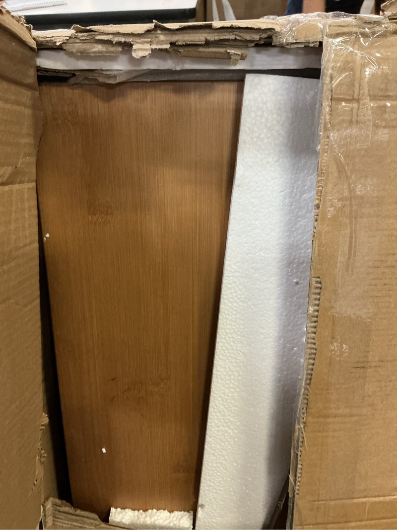 Condition photo showing As Is for gashell wire shelf covers, bamboo wire rack covers for pantry, closet (4pcs, 42" w x 16" d) 42"w x 16"d 4