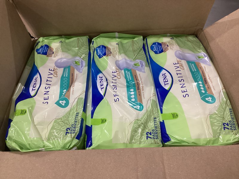 Condition photo showing New/Like New for TENA Sensitive Care Extra Coverage Moderate Absorbency Incontinence Bladder Control Pad, 216 count Regular 