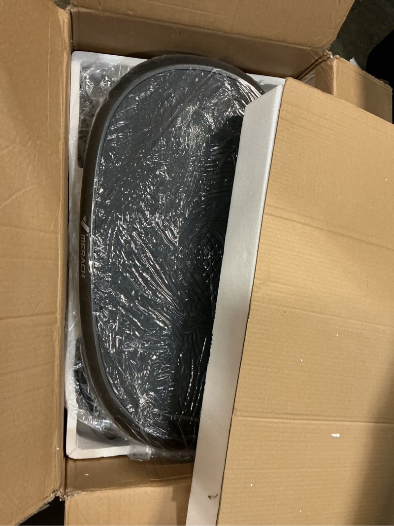 Condition photo showing Good Condition for merach vibration plate exercise machine, 4d whole body workout vibrating platform for lymphatic drainage weight loss muscle activation, home fitness equipment with bluetooth light pull cord black