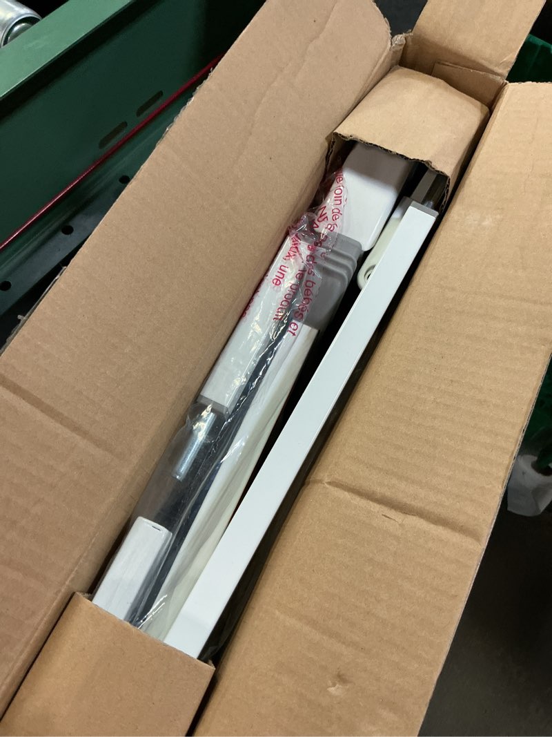 Condition photo showing Good Condition for regalo easy step 49-inch extra wide baby gate, includes 4-inch and 12-inch extension kit, 4 pack of pressure mount kit and 4 pack of wall mount kit white 29-49"w x 30"h