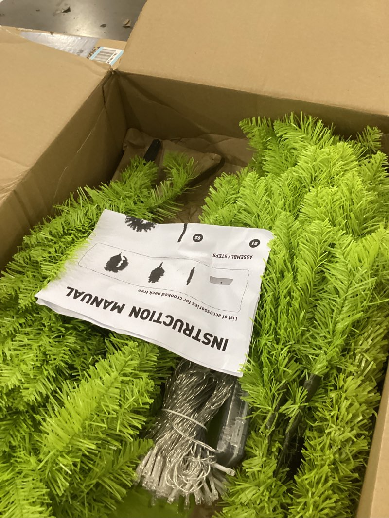 6FT Christmas Tree with Bendable Branches, Whimsical Tree Christmas Decorations Xmas Lime Green Chri