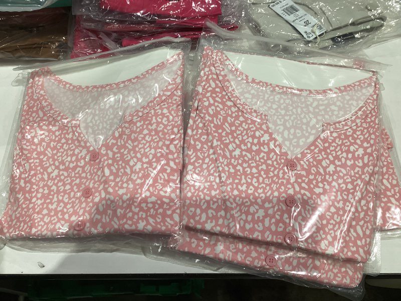bette boutik womens short sleeve tunics v neck button down shirts blouse tops pullover pink leopard. -3xl 