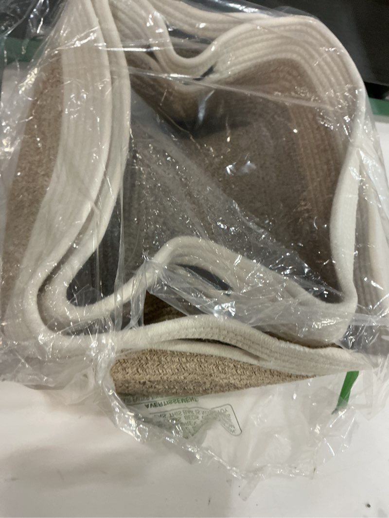Condition photo showing Good Condition for Large Storage Baskets for Shelves, Closet Organizers Bins for Clothes Blanket Towels, Baby Nursery, Toy Baskets Box, Woven Rope Baskets, 17 x 13 x 7.5”, 2 Packs Gradient Brown 2pcs-L17×W13×H7.5" Gradient Brown