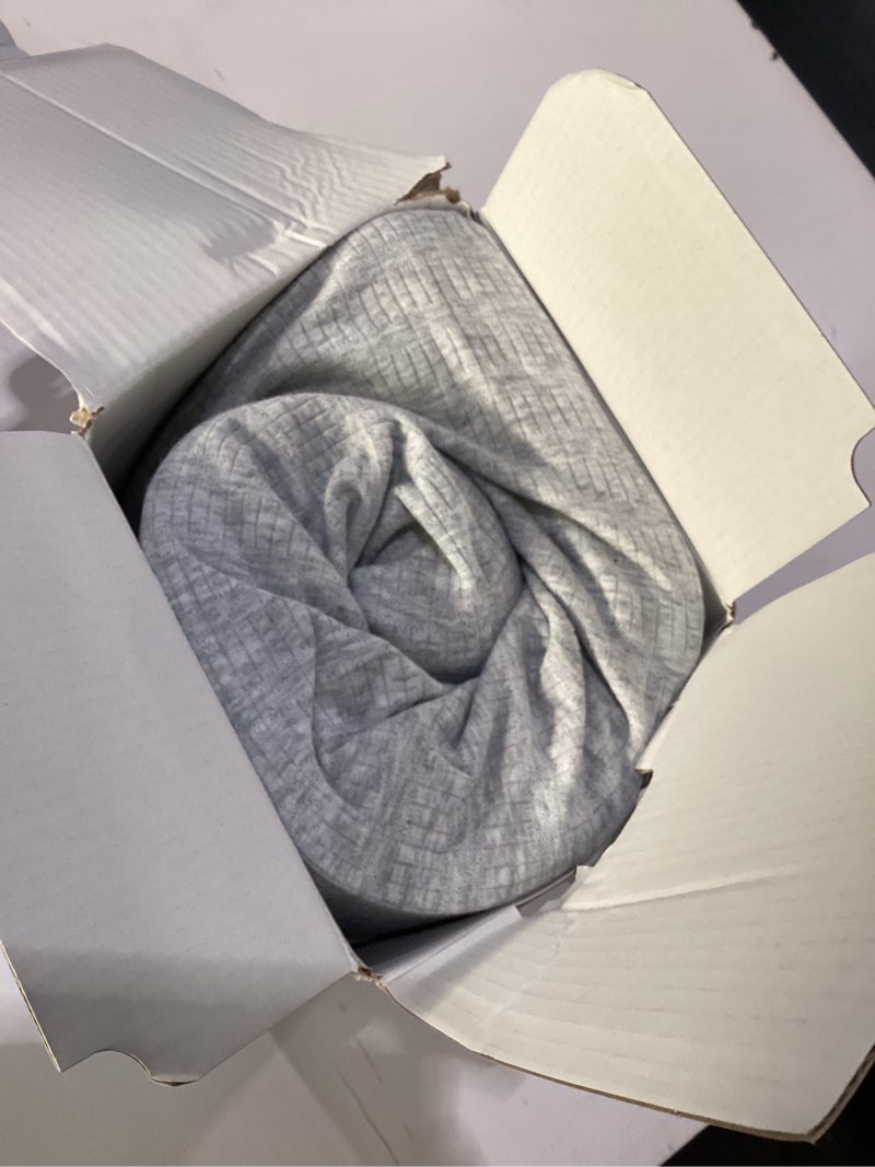 Condition photo showing New/Like New for 5 stars united knee pillow for back sleeping – memory foam cushion for sciatica pain relief – under leg support for sleeping on back – half moon bolster for bed, gray cotton cover natural gray standard