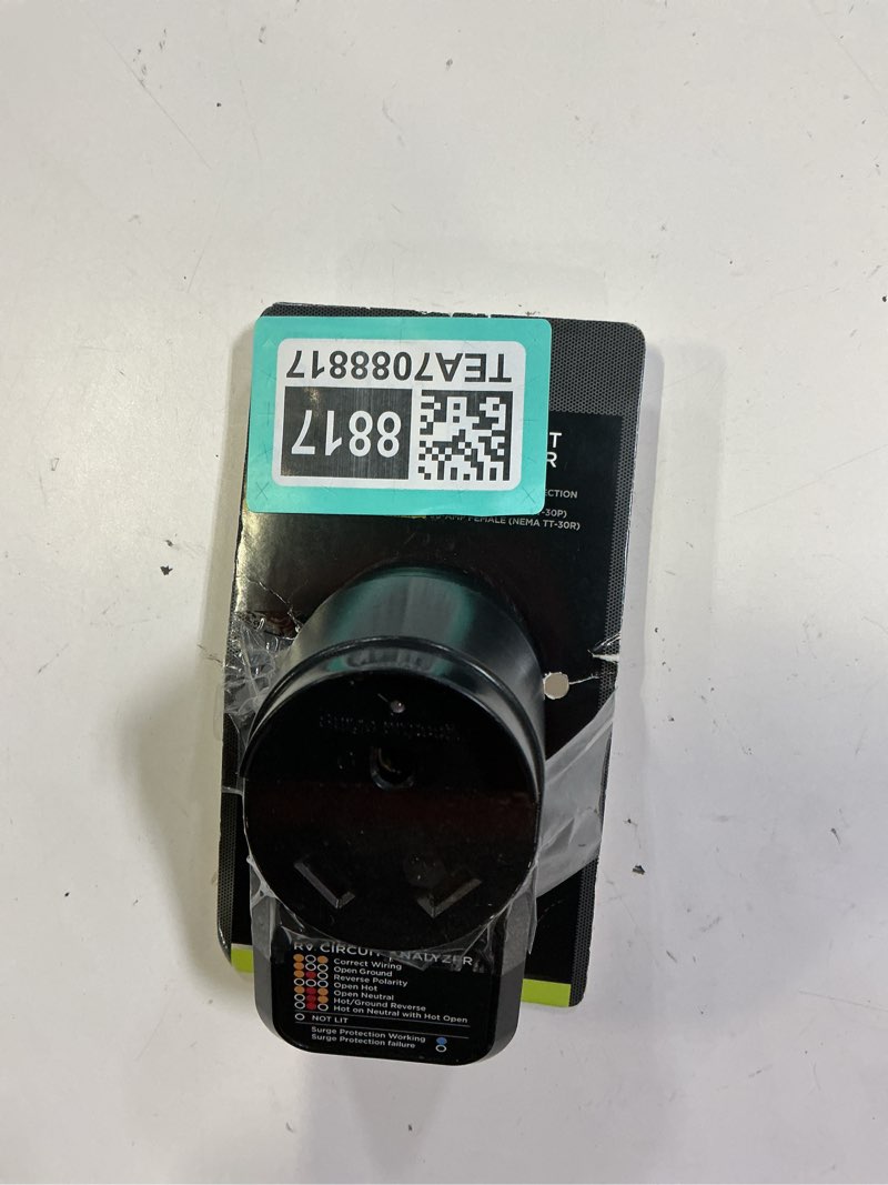 Condition photo showing As Is for auto drive circuit analyzer, 1count per pack, 4.37in height and 2.38in width and 2.86in depth