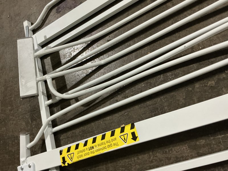 Condition photo showing As Is for regalo white metal expandable baby gate 1 pk