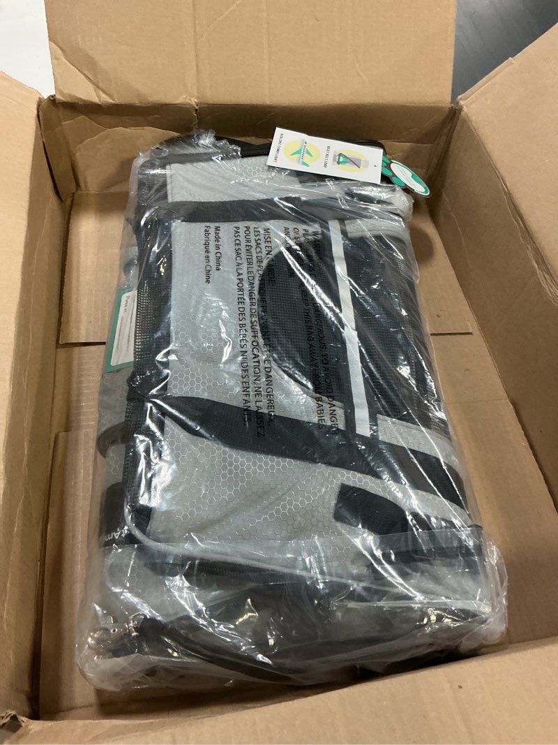 Condition photo showing Good Condition for PetAmi Airline Approved Pet Carrier for Cat, Soft Sided Dog Carrier for Small Dogs, Cat Travel Supplies Accessories for Indoor Cats, Ventilated Pet Carrying Bag Medium Large Kitten Puppy, Large Gray Light Gray Large - 19.5"L x 10.2"W x 12"H