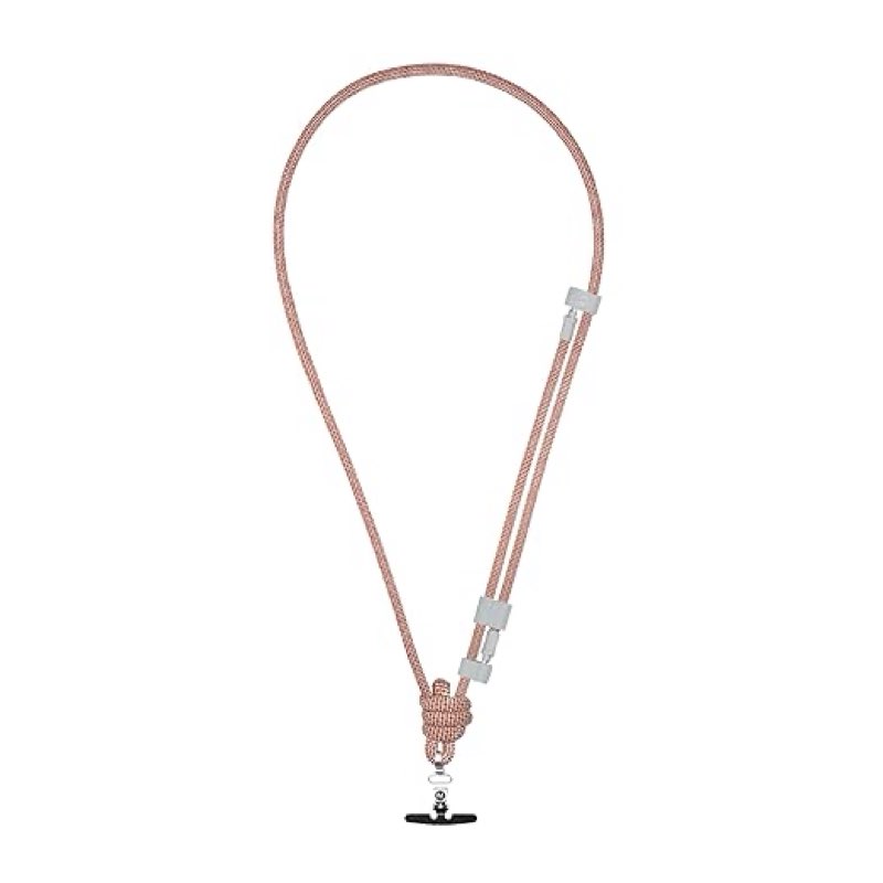 Yoggle Power Click 2 in 1 Charging Cable & Phone Strap (8mm USB-A to USB-C; 7mm USB-C to USB-C) (Dark Pink)